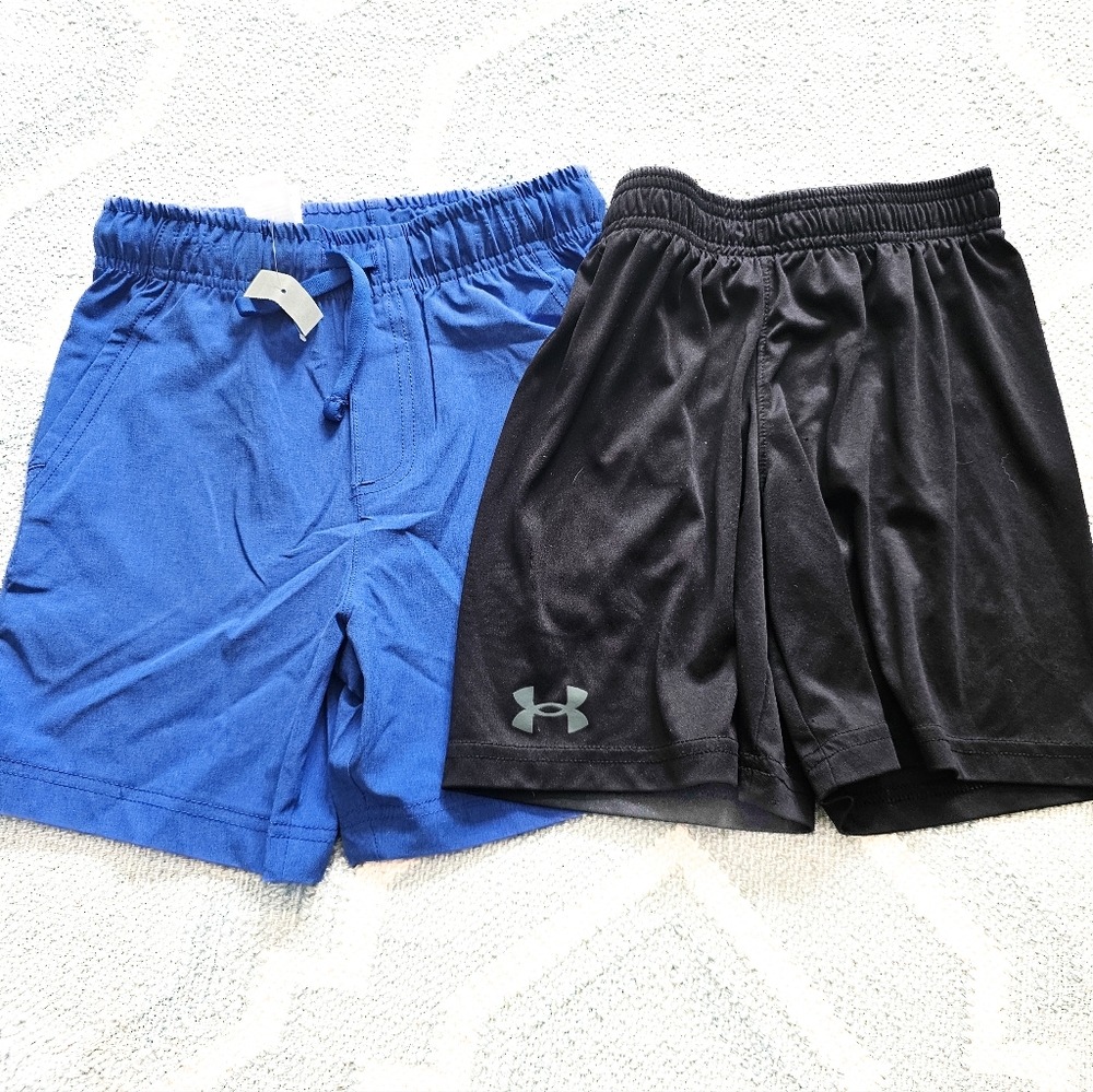 Under Armour Black Shorts and Blue Shorts Set